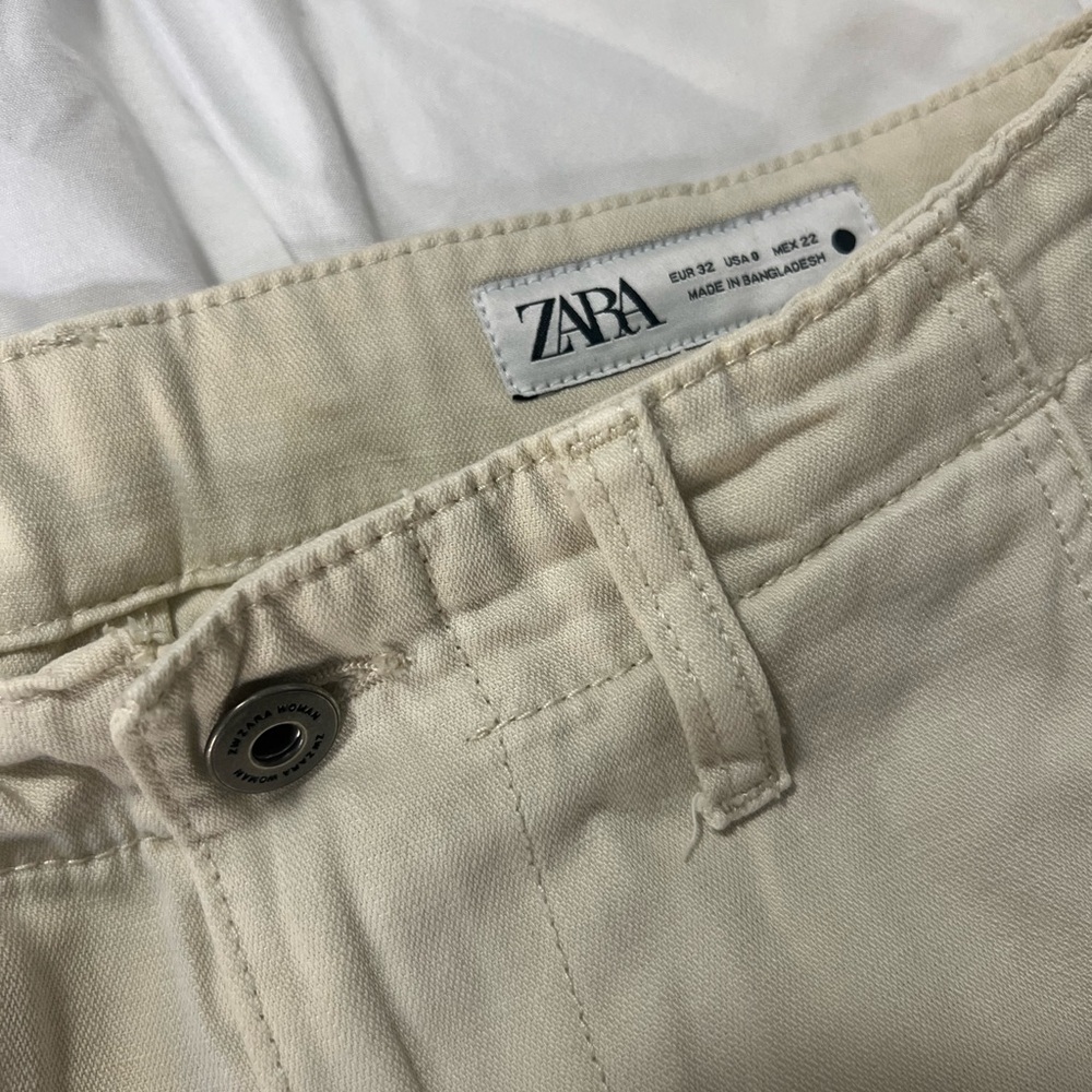 Zara Cream Cargo Pants